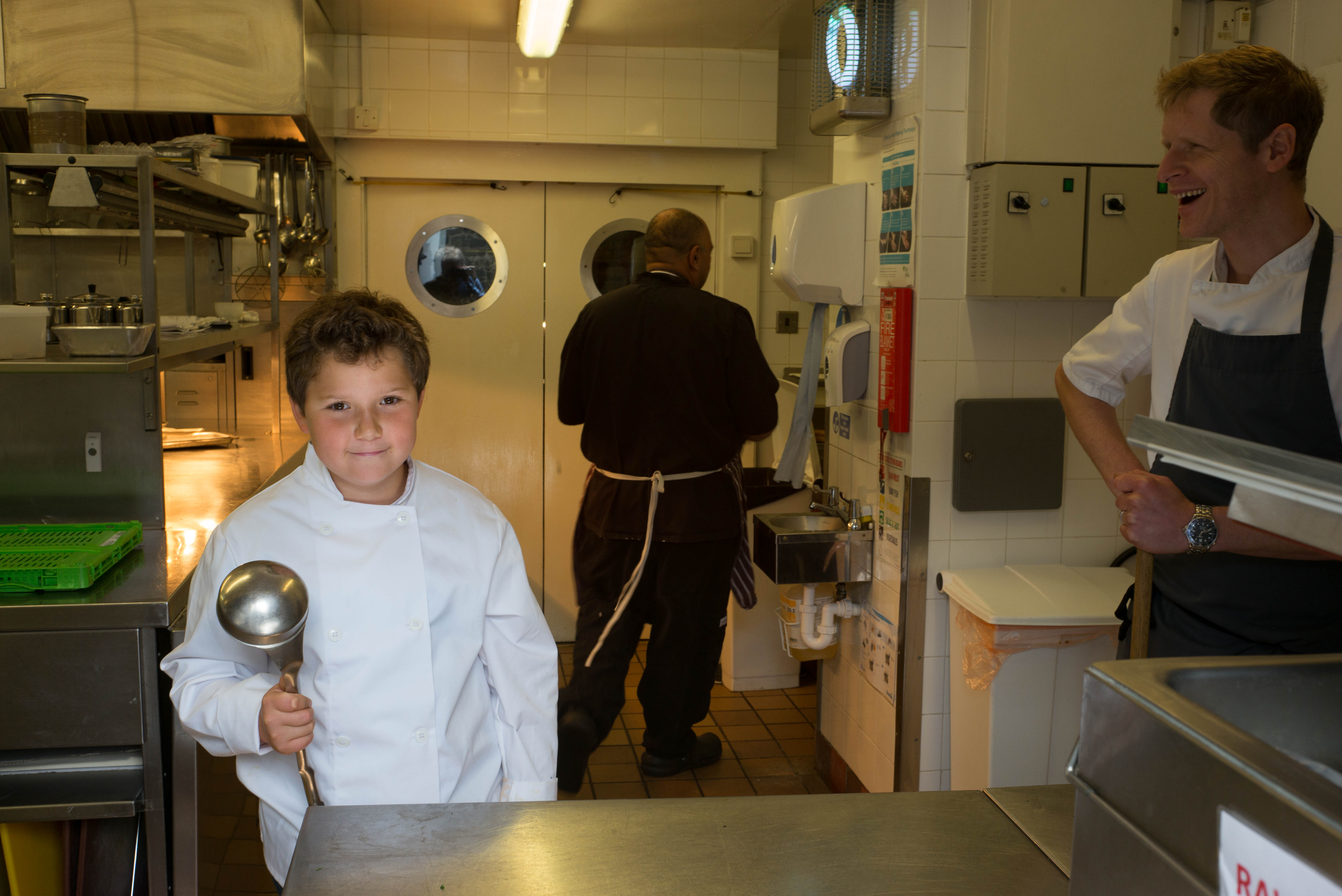 working the kitchen at the Horseshoe restaurant